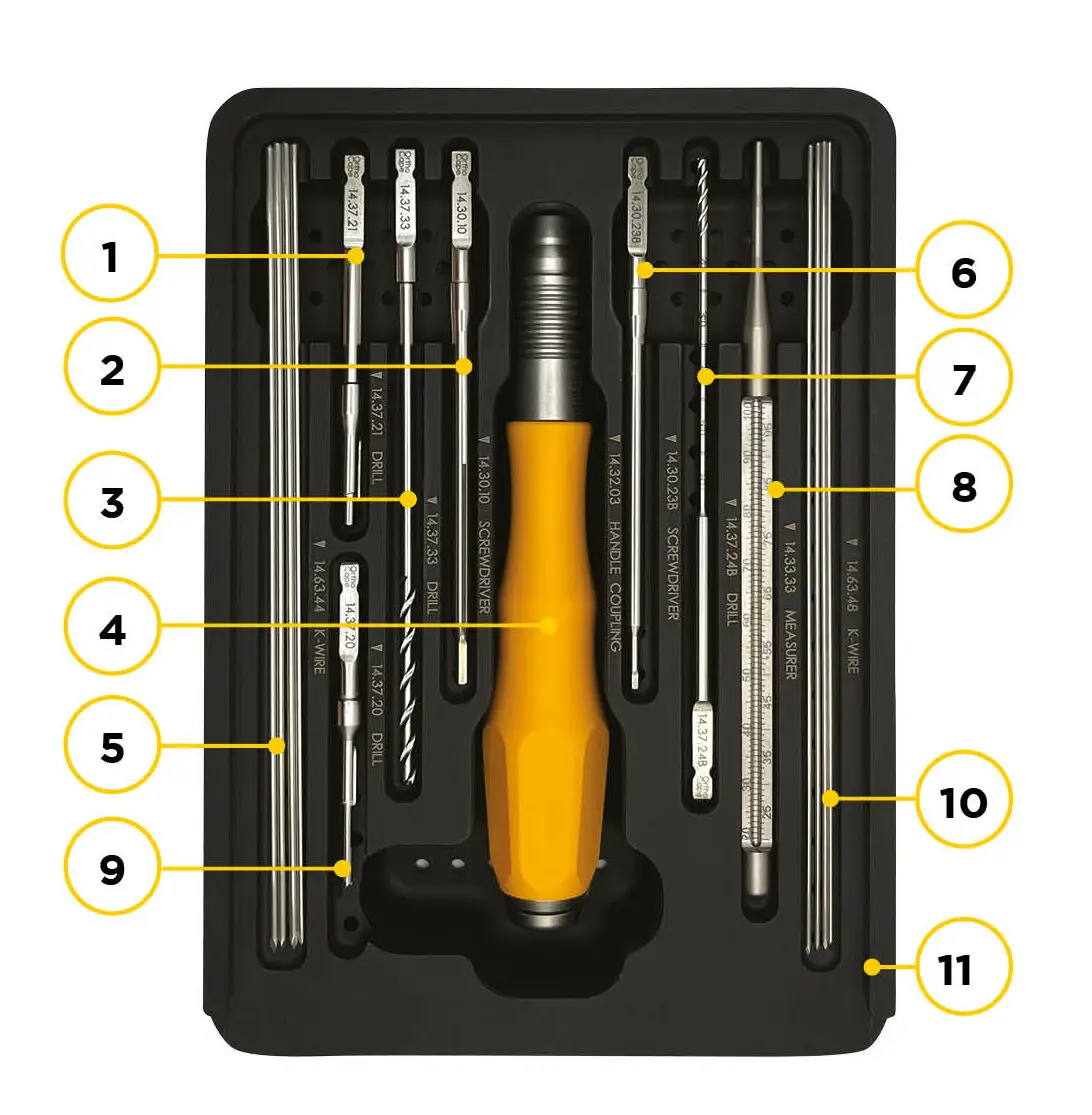 Instruments chirurgicaux pour la pose de la vis MI Screw - Ortho Cape